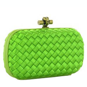 Bottega Veneta Impero Satin Clutch 113085 Green Bottega Veneta Impero Satin Clutch 113085 Green