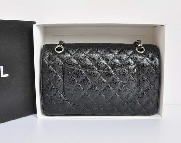 Chanel A1112 2.55 Series Flap Bag Original Caviar Leather Black Chanel A1112 2.55 Series Flap Bag Original Caviar Leather Black