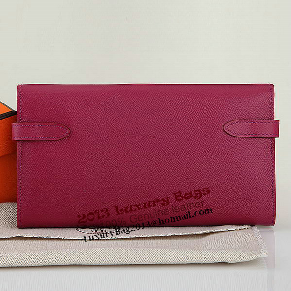 Hermes Kelly Original Saffiano Leather Bi-Fold Wallet A708 Burgundy Hermes Kelly Original Saffiano Leather Bi-Fold Wallet A708 Burgundy