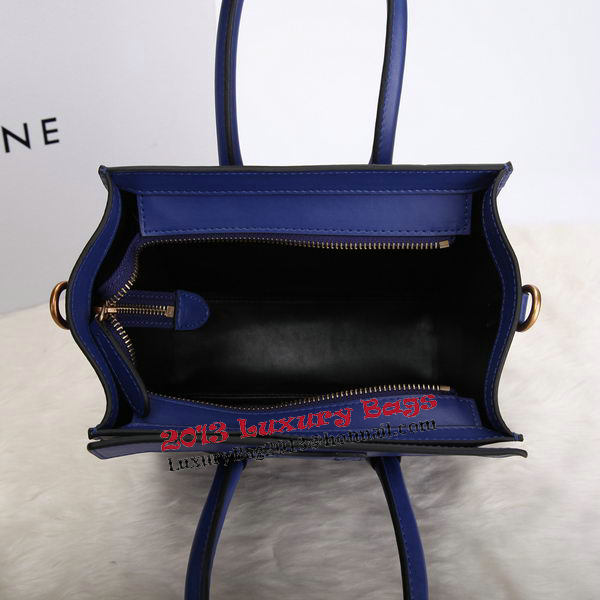 Celine Luggage Nano Bag Smooth Leather C106 Blue Celine Luggage Nano Bag Smooth Leather C106 Blue