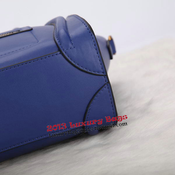Celine Luggage Nano Bag Smooth Leather C106 Blue Celine Luggage Nano Bag Smooth Leather C106 Blue