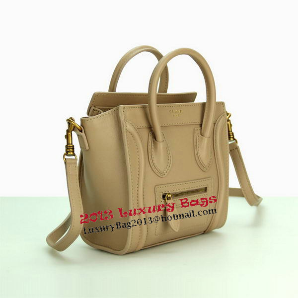Celine Luggage Nano Bag Smooth Leather CL88029 Khaki Celine Luggage Nano Bag Smooth Leather CL88029 Khaki