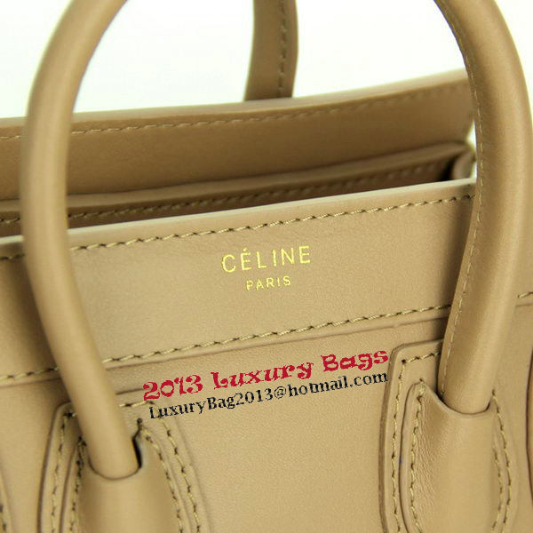 Celine Luggage Nano Bag Smooth Leather CL88029 Khaki Celine Luggage Nano Bag Smooth Leather CL88029 Khaki