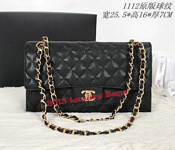 Chanel Classic Flap Bag 2.55 Series Original Cannage Pattern CHA1112 Black Chanel Classic Flap Bag 2.55 Series Original Cannage Pattern CHA1112 Black