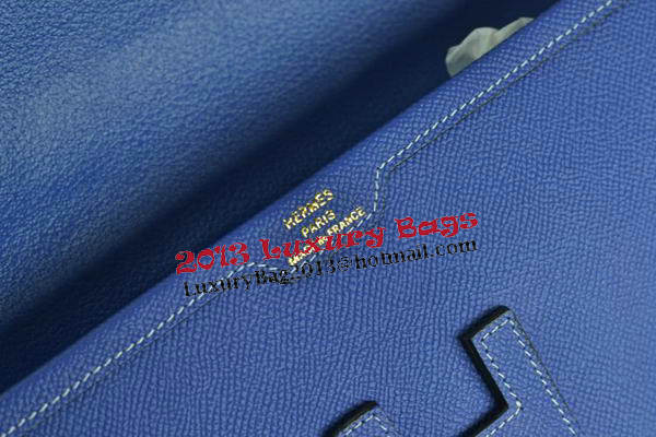 Hermes Jige Clutch Bag Calfskin Leather Royal Hermes Jige Clutch Bag Calfskin Leather Royal