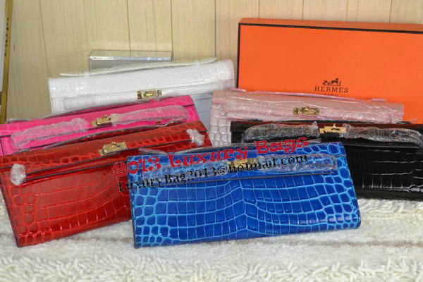 Hermes Kelly Clutch Bag Croco Leather K31 Rose Hermes Kelly Clutch Bag Croco Leather K31 Rose