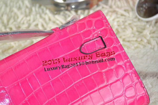 Hermes Kelly Clutch Bag Croco Leather K31 Rose Hermes Kelly Clutch Bag Croco Leather K31 Rose