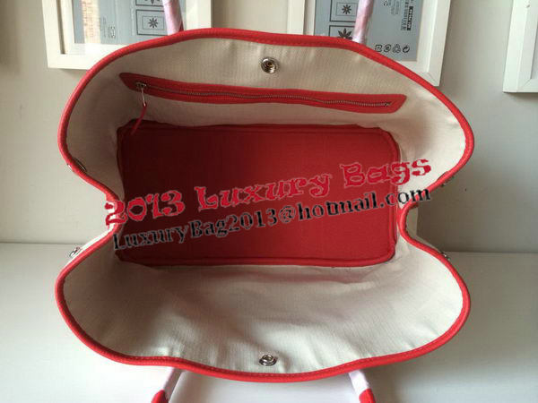 Hermes Garden Party 36CM Bag Canvas Leather H11M Red Hermes Garden Party 36CM Bag Canvas Leather H11M Red