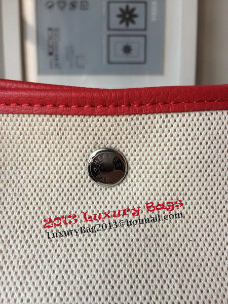 Hermes Garden Party 36CM Bag Canvas Leather H11M Red Hermes Garden Party 36CM Bag Canvas Leather H11M Red