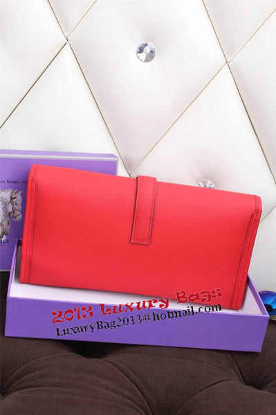 Hermes Jige Clutch Bag Calfskin Leather H258 Red Hermes Jige Clutch Bag Calfskin Leather H258 Red