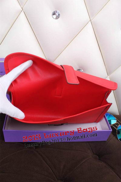 Hermes Jige Clutch Bag Calfskin Leather H258 Red Hermes Jige Clutch Bag Calfskin Leather H258 Red