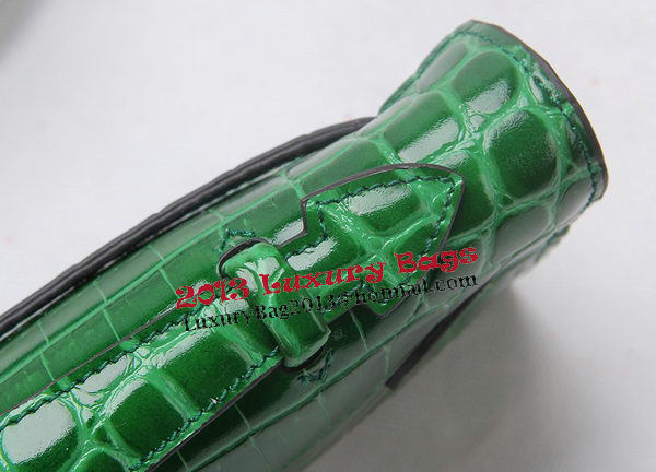 Hermes Kelly Clutch Bag Croco Leather K1002 Green Hermes Kelly Clutch Bag Croco Leather K1002 Green
