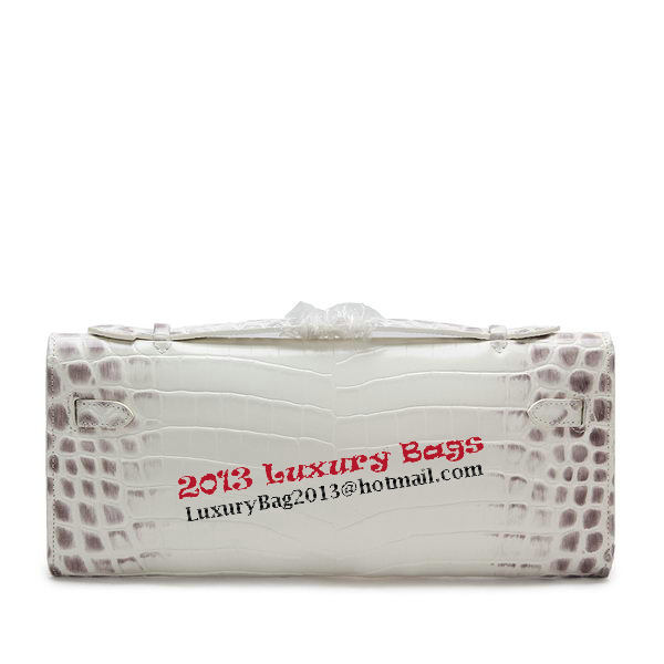 Hermes Kelly Clutch Bag Croco Leather K1002 OffWhite Hermes Kelly Clutch Bag Croco Leather K1002 OffWhite