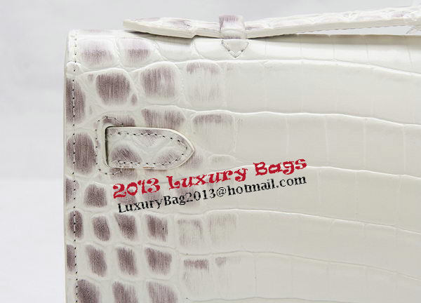 Hermes Kelly Clutch Bag Croco Leather K1002 OffWhite Hermes Kelly Clutch Bag Croco Leather K1002 OffWhite