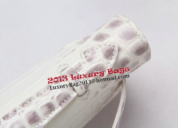Hermes Kelly Clutch Bag Croco Leather K1002 OffWhite Hermes Kelly Clutch Bag Croco Leather K1002 OffWhite
