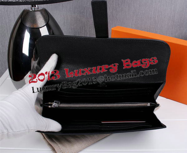 Hermes Jige Clutch Bag Calfskin Leather H8057 Black Hermes Jige Clutch Bag Calfskin Leather H8057 Black