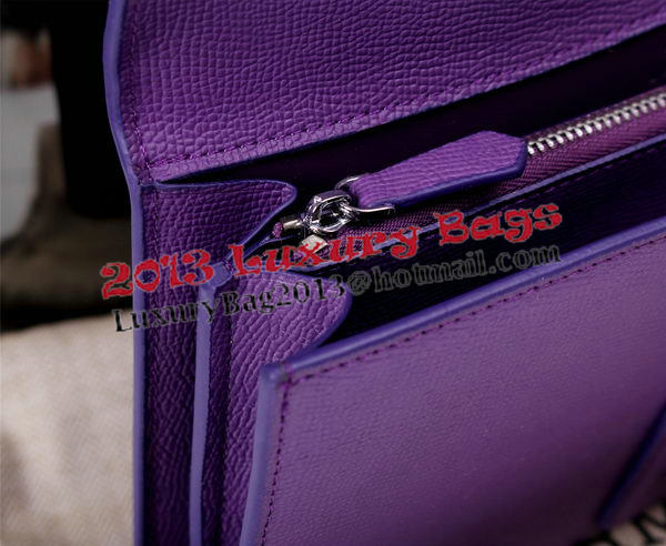 Hermes Jige Clutch Bag Calfskin Leather H8057 Purple Hermes Jige Clutch Bag Calfskin Leather H8057 Purple
