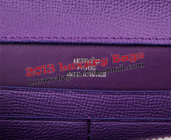 Hermes Jige Clutch Bag Calfskin Leather H8057 Purple Hermes Jige Clutch Bag Calfskin Leather H8057 Purple