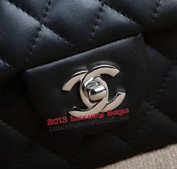 Chanel 2.55 Series Bag Original Black Sheepskin CHA1112 Silver Chanel 2.55 Series Bag Original Black Sheepskin CHA1112 Silver