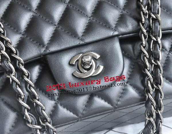 Chanel 2.55 Series Bags Black Sheepskin Leather CHA1112 Silver Chanel 2.55 Series Bags Black Sheepskin Leather CHA1112 Silver