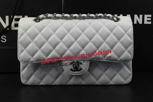Chanel 2.55 Series Bags White Cannage Pattern Leather CFA1112 Silver Chanel 2.55 Series Bags White Cannage Pattern Leather CFA1112 Silver