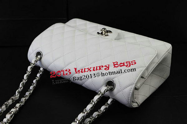 Chanel 2.55 Series Bags White Cannage Pattern Leather CFA1112 Silver Chanel 2.55 Series Bags White Cannage Pattern Leather CFA1112 Silver