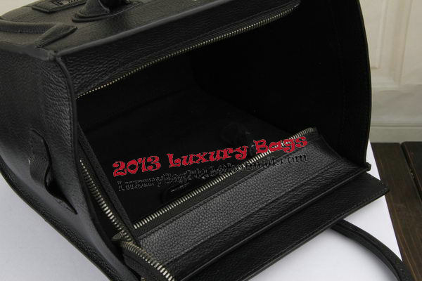 Celine Luggage Micro Boston Bag Clemence Leather CT33081 Black Celine Luggage Micro Boston Bag Clemence Leather CT33081 Black