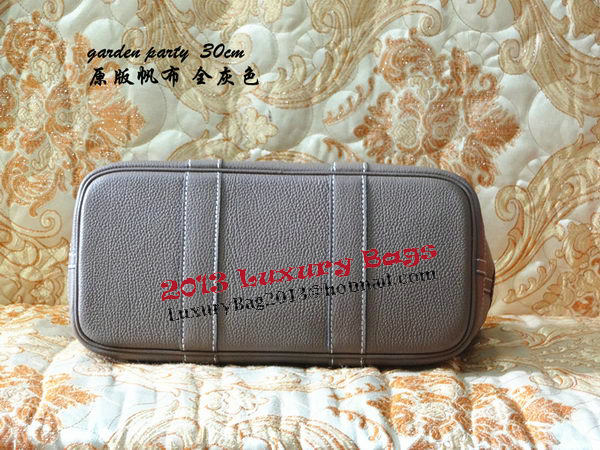 Hermes Garden Party 30cm Tote Bags Original Leather Grey Hermes Garden Party 30cm Tote Bags Original Leather Grey