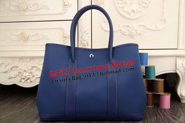Hermes Garden Party 36cm 30cm Tote Bag Canvas Blue Hermes Garden Party 36cm 30cm Tote Bag Canvas Blue