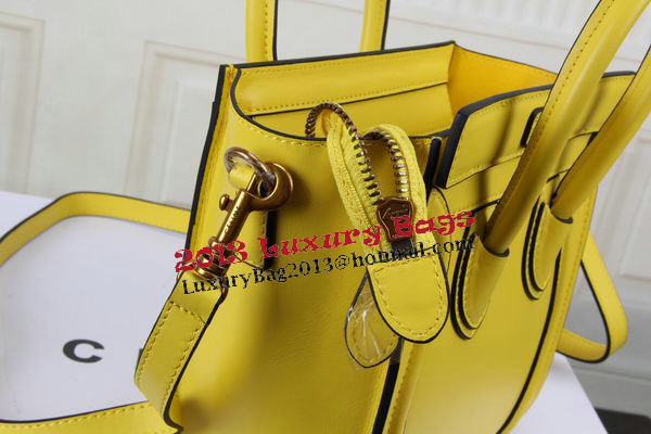 Celine Luggage Nano Bag Original Leather CTS3309 Yellow Celine Luggage Nano Bag Original Leather CTS3309 Yellow