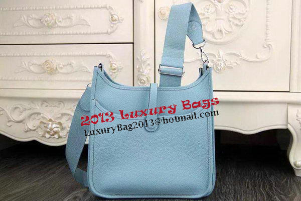 Hermes Evelyne 28cm Messenger Bag Original Leather H1188 SkyBlue Hermes Evelyne 28cm Messenger Bag Original Leather H1188 SkyBlue
