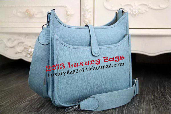 Hermes Evelyne 28cm Messenger Bag Original Leather H1188 SkyBlue Hermes Evelyne 28cm Messenger Bag Original Leather H1188 SkyBlue