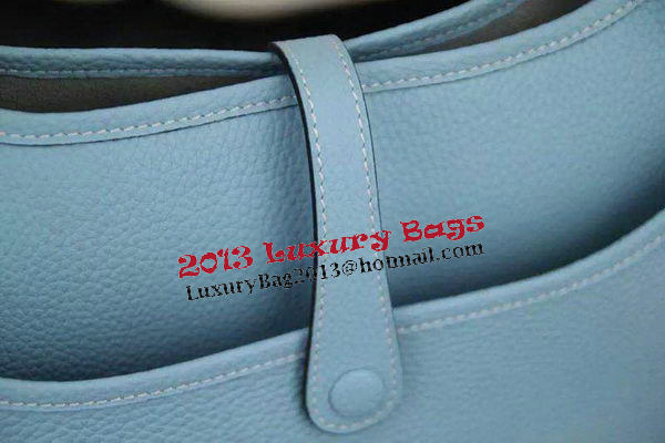 Hermes Evelyne 28cm Messenger Bag Original Leather H1188 SkyBlue Hermes Evelyne 28cm Messenger Bag Original Leather H1188 SkyBlue