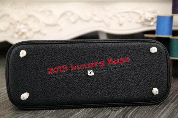 Hermes Bolide 31CM Original Leather Tote Bag Black Hermes Bolide 31CM Original Leather Tote Bag Black
