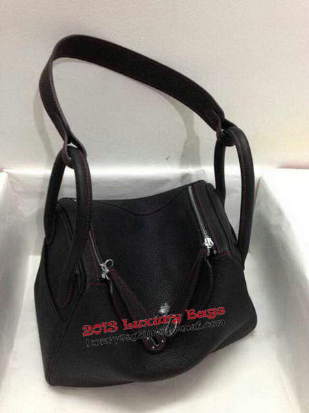 Hermes Lindy 30CM Original Leather Shoulder Bag HLD30 Black Hermes Lindy 30CM Original Leather Shoulder Bag HLD30 Black