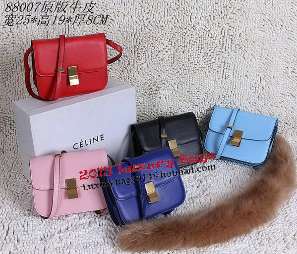 Celine Classic Box Small Flap Bag Calfskin C88007T Skyblue Celine Classic Box Small Flap Bag Calfskin C88007T Skyblue