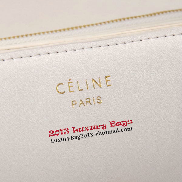 Celine Classic Box Small Flap Bag Smooth Leather C88007C White Celine Classic Box Small Flap Bag Smooth Leather C88007C White