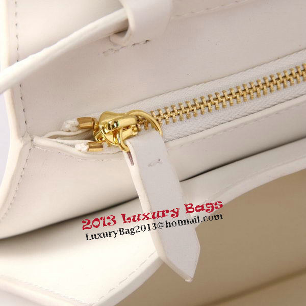 Celine Classic Box Small Flap Bag Smooth Leather C88007C White Celine Classic Box Small Flap Bag Smooth Leather C88007C White
