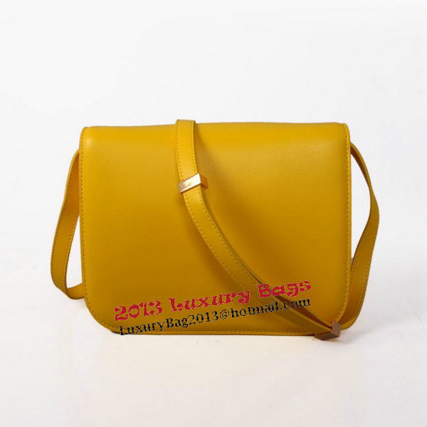 Celine Classic Box Small Flap Bag Smooth Leather C88007C Yellow Celine Classic Box Small Flap Bag Smooth Leather C88007C Yellow