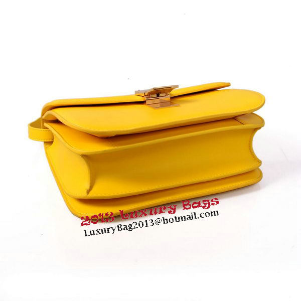 Celine Classic Box Small Flap Bag Smooth Leather C88007C Yellow Celine Classic Box Small Flap Bag Smooth Leather C88007C Yellow