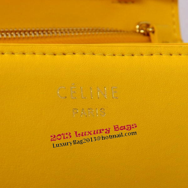 Celine Classic Box Small Flap Bag Smooth Leather C88007C Yellow Celine Classic Box Small Flap Bag Smooth Leather C88007C Yellow