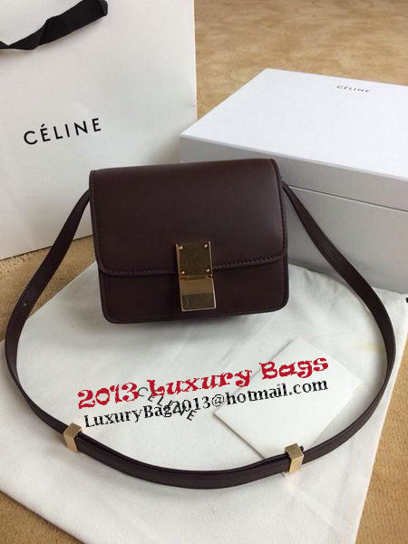 Celine Classic Box mini Flap Bag Smooth Leather C11041T Burgundy Celine Classic Box mini Flap Bag Smooth Leather C11041T Burgundy