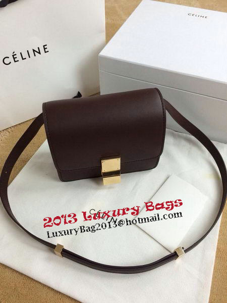 Celine Classic Box mini Flap Bag Smooth Leather C11041T Burgundy Celine Classic Box mini Flap Bag Smooth Leather C11041T Burgundy