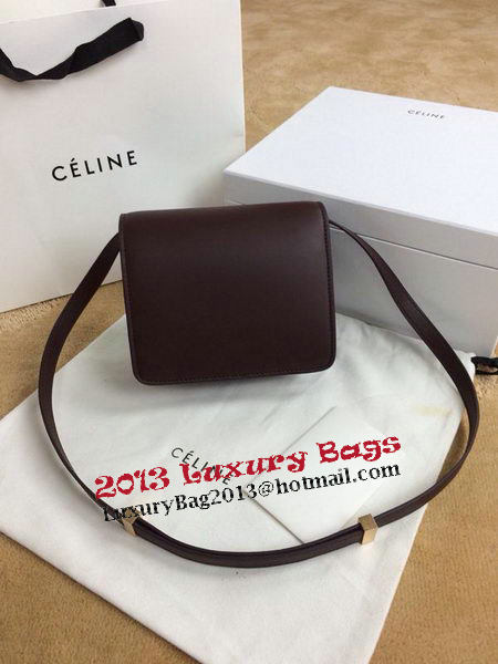 Celine Classic Box mini Flap Bag Smooth Leather C11041T Burgundy Celine Classic Box mini Flap Bag Smooth Leather C11041T Burgundy