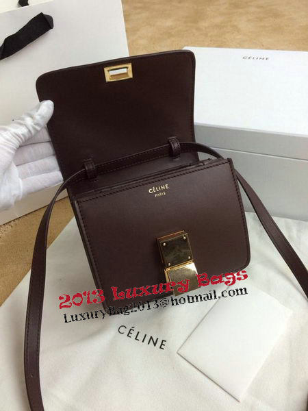 Celine Classic Box mini Flap Bag Smooth Leather C11041T Burgundy Celine Classic Box mini Flap Bag Smooth Leather C11041T Burgundy
