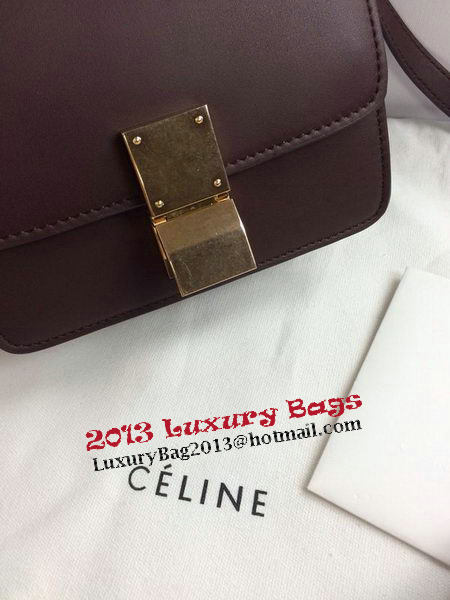 Celine Classic Box mini Flap Bag Smooth Leather C11041T Burgundy Celine Classic Box mini Flap Bag Smooth Leather C11041T Burgundy