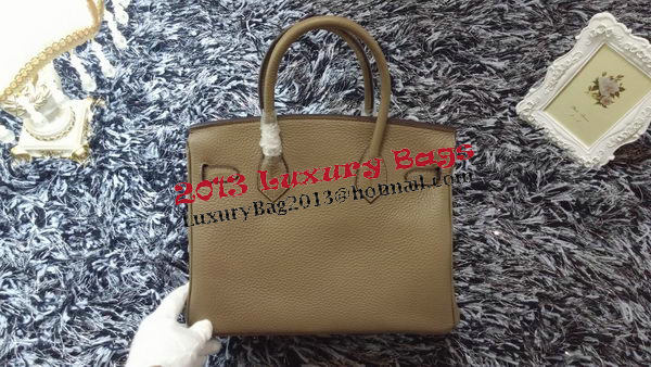 Hermes Birkin 30CM Tote Bags Litchi Leather H30LI Khaki Hermes Birkin 30CM Tote Bags Litchi Leather H30LI Khaki