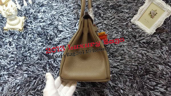 Hermes Birkin 30CM Tote Bags Litchi Leather H30LI Khaki Hermes Birkin 30CM Tote Bags Litchi Leather H30LI Khaki