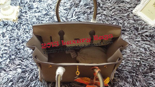 Hermes Birkin 30CM Tote Bags Litchi Leather H30LI Khaki Hermes Birkin 30CM Tote Bags Litchi Leather H30LI Khaki