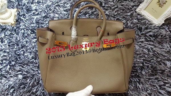 Hermes Birkin 30CM Tote Bags Litchi Leather H30LI Khaki Hermes Birkin 30CM Tote Bags Litchi Leather H30LI Khaki